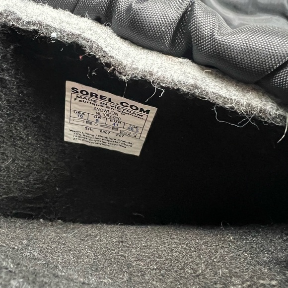 Sorel Mens (10) Black Winter Snow Boots - Picture 8 of 8